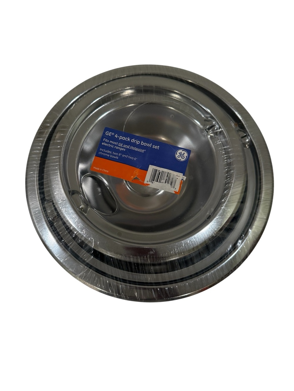 NEW GE 4-Piece Stainless Steel Drip Bowl Set
